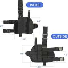 Universal Drop Leg Holster - Adjustable Thigh Holster, Right Handed Tactical Thigh Pistol Gun Holster Leg Harness - Black - View 4