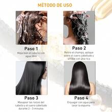 Cabello teñido natural 3 en 1 champú - negro (500 ml) - teñido, limpio y acondicionado en un solo paso - Negro - Ver 6