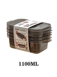 3个装食品储物盒，带按扣盖，塑料果蔬保鲜盒，微波炉和冰箱适用，多功能方形，方便储存家庭聚会、节日和日常餐食。 - 彩色 - 查看 18