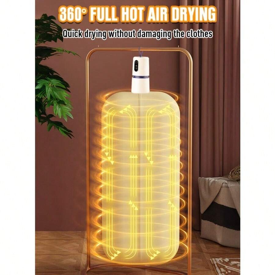 This Plug-In Mini Dryer Is A Small, Portable Home Clothes Dryer, Perfect For Travel And Dorm Use. It's Suitable For Drying Baby Clothes, Underwear, And More! Portable Laundry Gadget, A Dorm Essential, Compact Design, Lightweight Appliance, Easy To Carry, Efficient Drying, Ideal For University Students And Travelers. - Xem 1