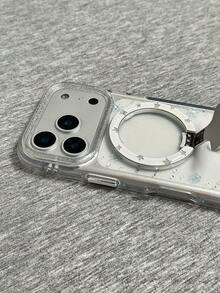 浪漫冬日简约设计手机壳，兼容 17 Pro Max、16、15、14、13，带磁吸支架，星空/雪花/镀金图案，提供全面保护。