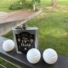 Golf Ball Shaped Shot Glass Set, Golf Drinking Glasses With Lids For Whiskey Tequila, Men's Gifts, Husband Father's Birthday Gift, Round Sports Themed Drinkware, Unique Golf Party Decoration Accessories - White - View 3