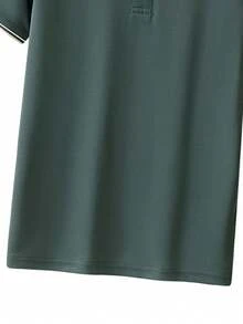 男士春夏领 Polo 衫，商务/休闲短袖百搭 T 恤，办公室/派对/活动服装 - 橄欖綠 - 查看 7