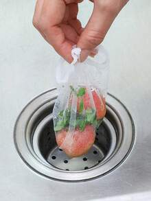 100 قطعة/مجموعة مصفاة بالوعة بيضاء، مناسبة للمطبخ والحمام والأغراض المنزلية - أبيض - مشاهدة 3