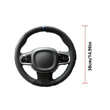 适用于沃尔沃 S90 V90 XC90 2015-2022 和 XC60 S60 2018-2022 的仿毛皮方向盘套 - 38公分 - 查看 3