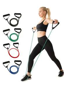 1根阻力带健身拉绳，家用弹力阻力带，力量训练瑜伽运动器材 - 彩色 - 查看 4