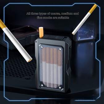 1个男女通用时尚透明可视20格香烟盒，酷炫透明香烟盒派对礼品