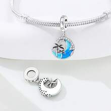 CYCUFF 1件镀银海洋生物吊坠，包含海豚、鲸鱼和海星图案，适合DIY手链、项链等饰品制作，是生日或女士礼物的绝佳选择。 - 彩色 - 查看 5