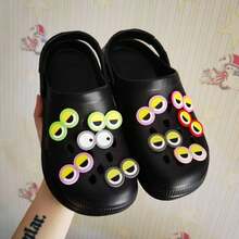 14pcs Colorful PVC Cartoon Frog Eye Hole Shoe Decorations, Shoe Accessories, Frog Ornaments, Children/Student Gift, Christmas Gift - Multicolor - View 6