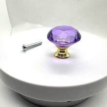 30mm Smooth Round Glass Cabinet Door Knobs/Pulls, Colorful Drawer Handles Suitable For Home, Cabinet, Drawers And Dresser, With Screws - Multicolor - View 31