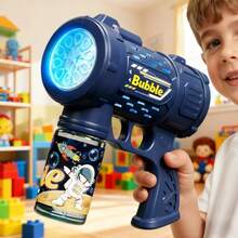 10-Hole Fully Automatic Outdoor Bubble Machine, Bubble Gun With Colorful Lights And Thousands Of Bubbles, Summer Outdoor Beach Toy, Birthday Gift For Boys And Girls, Holiday Gift Toy, Essential For Halloween, Christmas And Wedding Games. - Màu xanh đậm - Xem 4