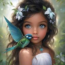 Bộ tranh đính kim cương tự làm: 30x30cm/11.81x11.81in, Lý tưởng để trang trí nhà cửa và làm tranh treo tường - Họa tiết hình người tinh tế được vẽ bằng các viên kim cương tròn. - Nhiều màu - Xem 2