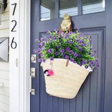 10pcs Artificial Christmas Decorations, UV-Resistant Fake Greenery For Outdoor, High-Quality Anti-Oxidation Boston Fern Real Touch Lifelike Plants, Home/Kitchen/Room/Wall Decor, Hanging Planter For Indoor/Outdoor Garden, Suitable For Halloween, Mother's Day, Valentine's Day Decoration Gifts Birthday Graduation,Garden Decor,Outdoor Plant,Gardening,Fake Flowers