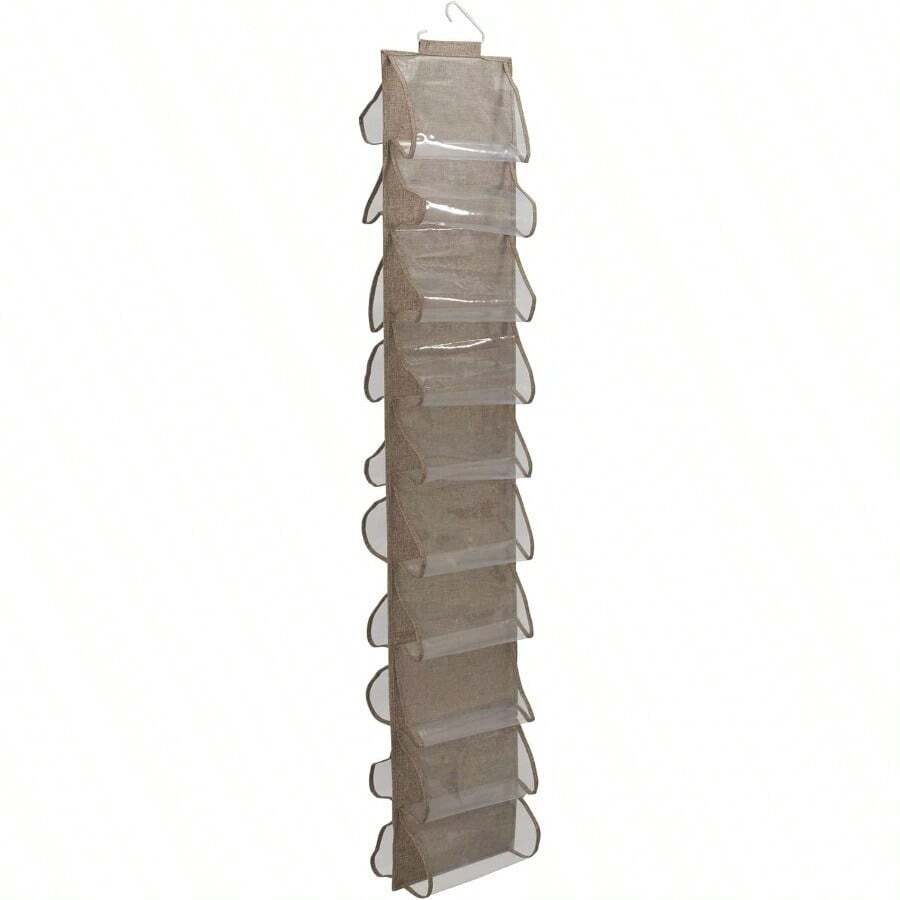 Closet Storage Hanging Shoe Organizer Latte - Latte - View 1