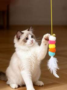 This Interactive Cat Toy Can Move The Ball Up And Down Automatically Without Manual Operation, Stimulating The Cat's Hunting Instinct. Made Of Durable Plastic, USB Rechargeable, And Easy To Install.