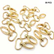 10/20/30个椭圆形龙虾扣旋转触发式弹簧钩，适用于钥匙链、皮革工艺品、挂绳 - 均碼 - 查看 16