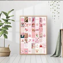 50pcs Pink Art Postcard Set, Aesthetic Picture Wall Collage Kit For Dorm Home Decor, Indie Room Decor For Bedroom, Suitable For Collecting And Gifting, Small Posters - Multicolor - View 6