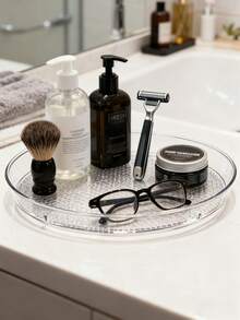 1 pieza Bandeja de almacenamiento de baño de 14 pulgadas (con base antideslizante) - Bandeja de plástico resistente, adecuada para cocina, despensa, refrigerador, baño y encimera, diseño de gran capacidad para ahorrar espacio, superficie duradera y fácil de limpiar, ideal para almacenar especias, adecuada tanto para hombres como para mujeres - Multicolor - Ver 6