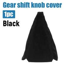 Car Gear Shift Collars Covers Suede PU Leather Gear Stick Shift Shifter Knob Cover Boot Gaiter Red/Black/Yellow/Blue