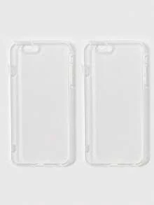 2pcs Clear Phone Case Compatible With Iphone&Galaxy - Clear - View 64