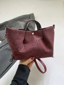 Large Capacity Commuter Dumpling Shaped Bag, Fashionable Personalized INS Leopard Print Shoulder/Underarm Bag - Multicolor - View 13