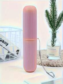 This High-Quality Travel Toothbrush Set Is An Ideal Choice For On-The-Go Oral Care, Including A Rinsing Cup And Toothpaste Holder. The Portable Travel Toothbrush Case Comes With A Rinsing Cup; Its Compact Design Saves Space And Features A Hygienic Toothbrush Cup. - Multicolor - View 3