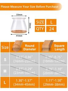 4/8/16/24pcs Thickened Silicone Furniture Leg Pads - Transparent Chair Leg Covers, Noise Reduction, Shock Absorption, Floor Protection, Durable Furniture Sliders, Suitable For Tables, Chairs, Sofas, Coffee Tables, Non-Scratch (Round, Square) - Transparent Light Brown - View 29