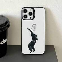 Funda de teléfono I Can Fly T- para 17,16,15,14,13,12,11,Pro,Max,Plus,E, cubierta de TPU negra - Z1 - Ver 12