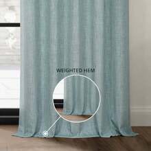 HPD Half Price Drapes - Cortinas de Lino sintético para Sala de Estar (1 Panel), 50 de Ancho x 84 de Largo, Cortinas texturizadas para oscurecer la habitación para recámara, 84 Pulgadas de Largo(127An x 304.8Al cm (1 Paneles) Cardo marino) - Multicolor - Ver 6