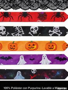 10pcs Halloween Fliege für Kinder und Erwachsene, Geisterfest, Maskerade, knotenlose Fliege, Partydekoration, Kürbis-Schädel-Fliege