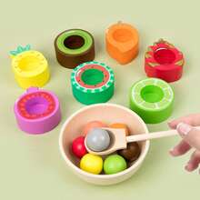 Fruit Color Sorting Toy Set, Educational Toy, Suitable For Children To Distinguish Fruit Colors. New Year Gift, Birthday Gift. - Multicolor - View 3