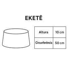 Ekete Umbanda Candomblé Masculino Filá Touca Gorro de terreiro - Branco - Visão 6