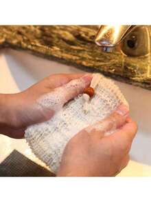 1/3/5 件装，天然丝瓜络去角质皂袋，植物海绵（龙舌兰）制成，可用于浴室按摩和去角质，也可用于家居和浴室装饰、秋季装饰以及返校用品。 - 彩色 - 查看 5