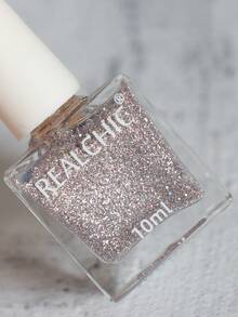 REALCHIC 10ml/Bottle, 2025 New Reflective Silver Glitter Nail Polish, Water-Based Nail Lacquer, Quick Dry, Long-Lasting, Peel-Off, Autumn/Winter Colors, Women Nail Art - 銀色 - 查看 4