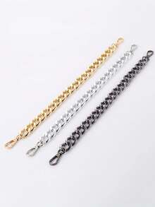 Yogodlns 40cm Correa de hombro versátil y de moda para bolso, recambio dorado, llavero, accesorios de viaje - Dorado - Ver 3