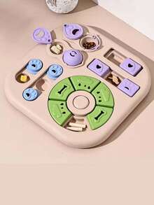 1pc Universal Interactive Treat Puzzle Ball, Suitable For Cats & Dogs | Bite-Resistant, Quiet, Washable | For Home Alone, Training, And Killing Time | Odorless Material, Non-Slip Stable | Category: Cat & Dog Toys, Dog Puzzle Toys, Cat & Dog Puzzle Toys, Food Bowls, Interactive Training, Feeding Supplies, Anti-Choke Feeders, Slow Feeder Bowls - Multicolor - View 6