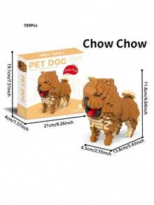 1938Pcs Siberian Husky Micro Mini Building Block Toy Set - First Choice For Pet Lovers, Multiple Pet Options Available, Festival Gift, Ideal For Building Block Assembly Beginners - Bronze - View 23