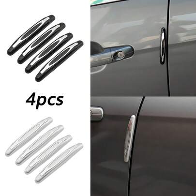 4条装汽车车门边缘保护条 - 自粘式防刮装饰条，适用于轿车、卡车、SUV等车型，可作为车身保险杠保护条、防刮条、车门保护条使用。