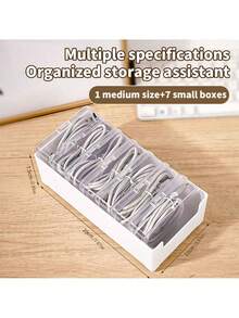 1 Set Cable Management Box, Power Cord And Charging Cable Organizer, Phone Charger Holder, Cord Winder, Desktop Cable Tidy Box, Cable Management Box, Cable Organizer, Cable Storage, Cable Organizer, Cable Organizer, Cable Storage Box, Charger Cable Organizer, Charging Cable Organizer, Cable Management Box, Zhsmyup Cable Organizer, Charger Organizer, Drawer-Style Cable Organizer, Charging Cable Storage Box - Multicolor - View 13