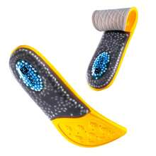 PU运动鞋垫，超柔软气垫，持久耐用，站立舒适，硅胶底，透气（女士适用），减震（男士适用），吸汗。 - 白藍 - 查看 4