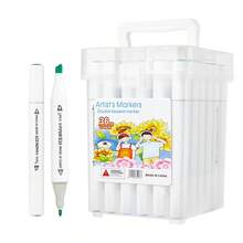 Marcadores de pintura acrílica multicolor, adecuados para la pintura de niños, resistentes al agua y de secado rápido, ideales para el grafiti de estudiantes, pintura de piedras, madera, cerámica, tela, lienzo, huevos de Pascua, sets de calabazas, manualidades DIY y garabatos de jardín de infantes - Multicolor - Ver 22