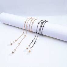 Delicate Eyeglass Cord, Colorful Fashion Safety Chain/New - Dourado +Cinza - 查看 1