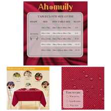 Kitchen Tablecloth - Burgundy Red + 304.8 X 91.4 cm (Rectangular) - View 1