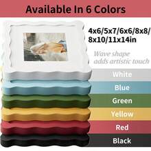 1pc Rainbow Series Colored Cardstock Wave Photo Frame, Decorate Living Room, Can Be Used As A Birthday Gift, Wedding Gift, Rama Table Decor, Housewarming Gift, Dorm Essentials, B&B Decor (No Photo Paper) - Multicolor - View 7