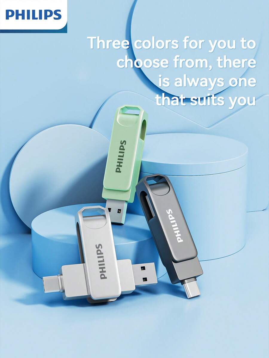 PHILIPS 飞利浦高速多容量U盘，即插即用，节省时间，广泛兼容各种电子设备，让您的生活和工作更加便捷。采用锌合金材质，坚固耐用，伴您更长时间。 - 灰色 - 查看 1