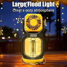 1PC Multi-Function Powerful Fan Camping Light With Battery Indicator, Fast-Cooling Fan, Multi-Purpose Hook, Type-C Charging, Dual Light Colors (3+2 Modes), Daily Waterproof, Ideal For Outdoor Camping, Family Picnics, Garden Parties, Fishing, And More - Multicolor - View 10