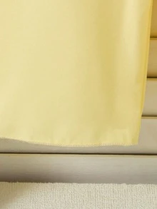 2件套女童休闲纯色蝴蝶结装饰圆领无袖上衣和长裤套装，夏季 - 黃色 - 查看 9