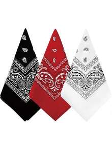 Retro American Polyester Cashew Flower Bandana, Versatile Outdoor Hip Hop Street Dance Multifunctional Magic Scarf - Multicolor - View 6