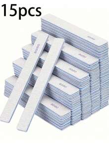 25pcs (Optional 80/80, 100/180) Grit Nail Files, Acrylic Nail Sanding Boards, Professional Manicure Tools, Suitable For Home & Salon, Durable Double-Sided - Multicolor - View 11