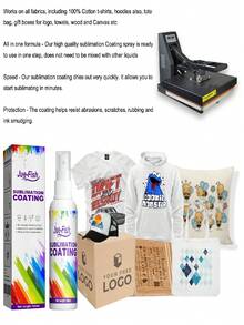 Sublimation Coating Spray, Durable, Scratch-Resistant, Suitable For Heat Transfer Printing On Clothing, Multi-Purpose With Strong Adhesion. DIY Your Own Design, Resistant To Wear, Scratches, Friction And Ink Stains.